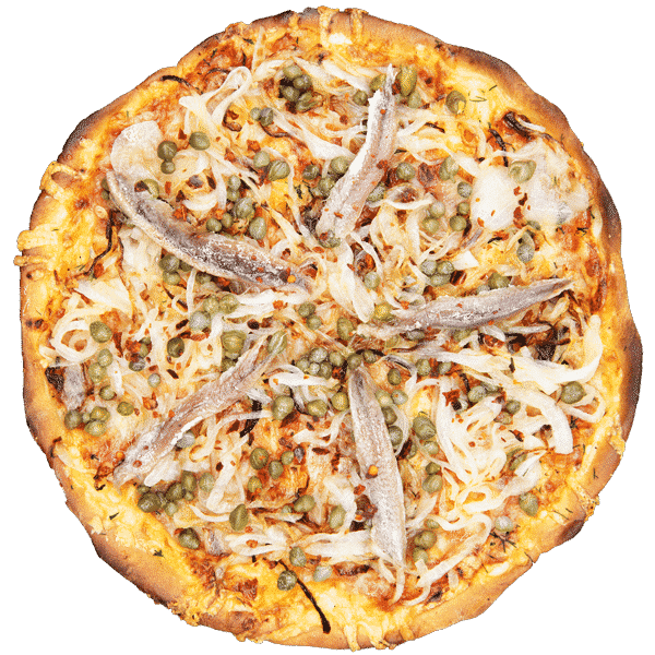 42. Pizza de cebolla frita